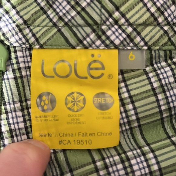 Lole Green Plaid Water Repellent Quick Dry Skort - Picture 9 of 10